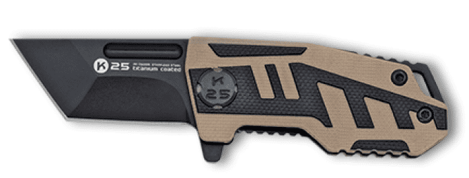 Couteau pliant tactique bicolor  Titanium lame de 4.30