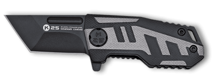 Couteau pliant tactique gris bicolor Titanium lame de 4.30
