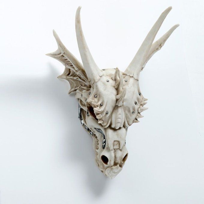 Crane Géant Tête de Dragon Mural de 46 cm