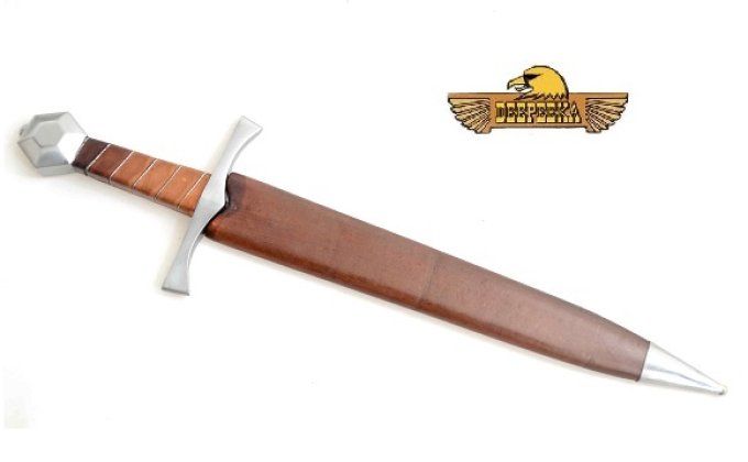 Dague Médiévale Forgé avec fourreau Cuir