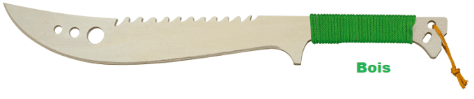 Sabre machette vert  de  53 cm