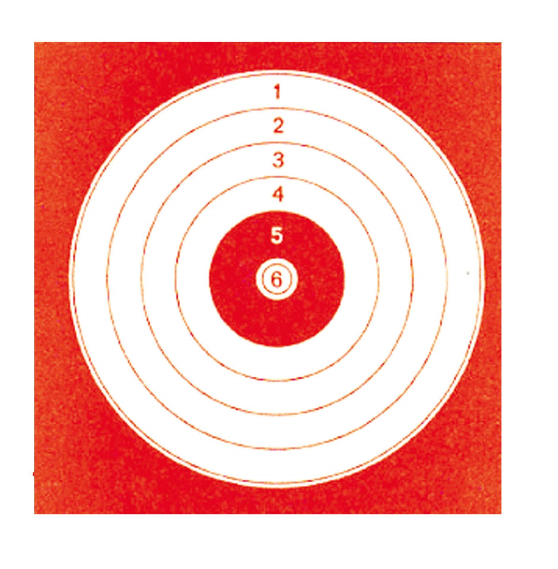 Cible Carton  10 X 10 de 1 à 6  (paquet de 1000