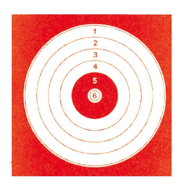 Cible Carton 10 X 10 de 1 à 6 (paquet de 1000