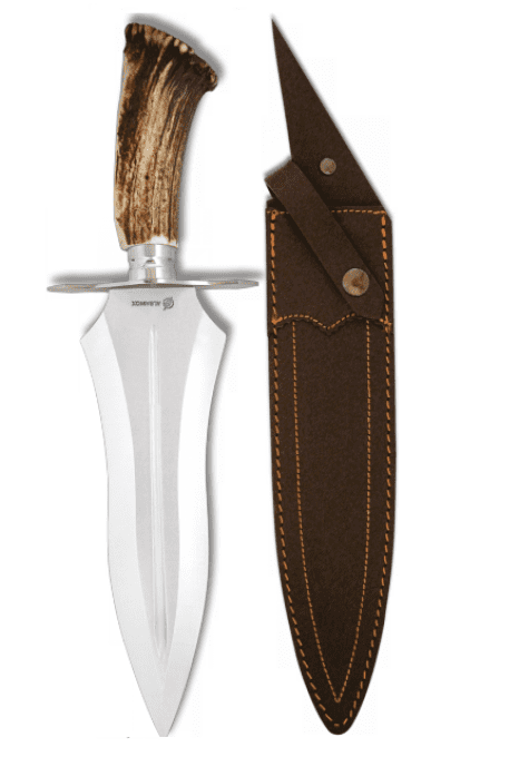 Couteau de chasse 38 cm manche corne de cerf