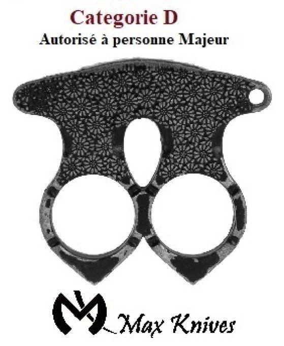 Coup de POING BAGUE 2 Doigts  finition Antique