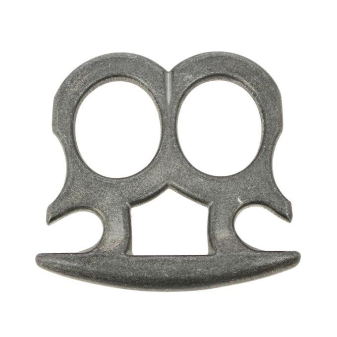 Mini  POING BAGUE 2 Doigts Aluminium noir/gris