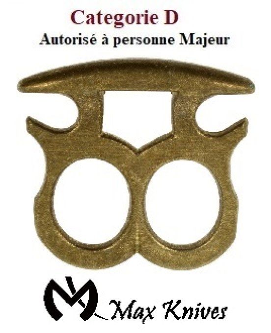 Mini  POING BAGUE 2 Doigts Laiton