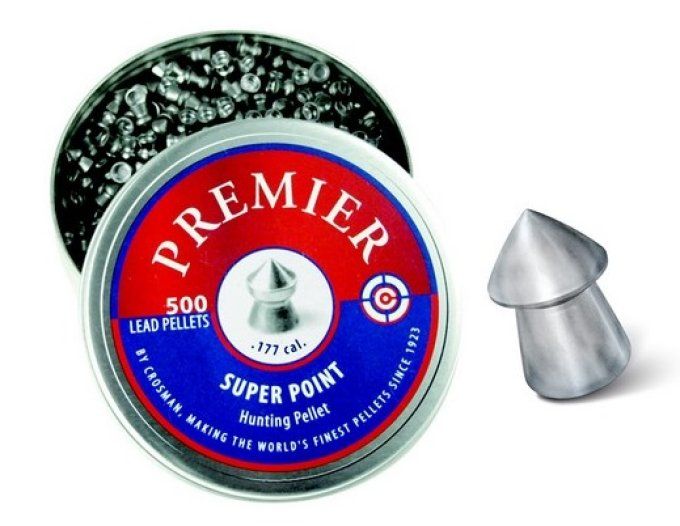 PLOMB  Crosman Premier  SUPER POINT  « POINTED »  4.5 mm  Boite de 500