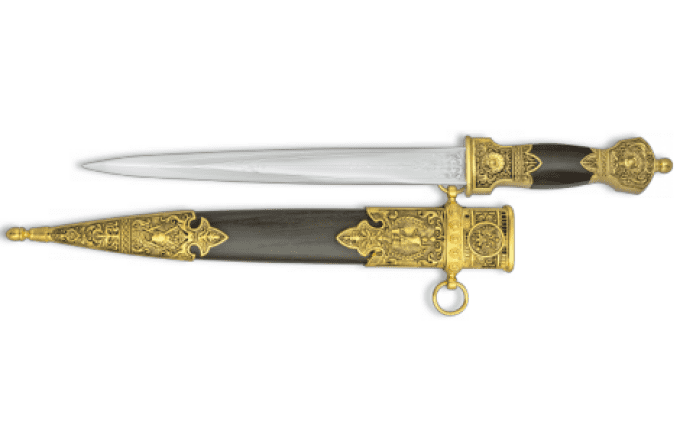 Dague d’ornement classique (avec aigle bicéphale) de 41 cm