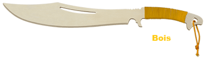 Sabre machette jaune  de  53 cm