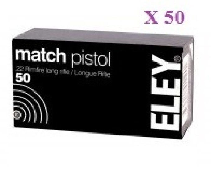 Cartouches 22LR ELEY  MATCH  boite de 50