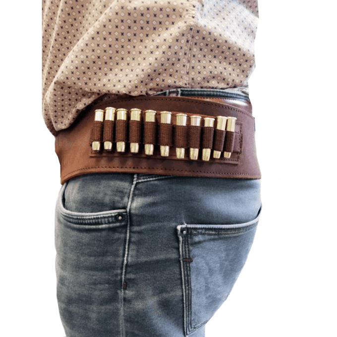 Ceinturon holster (BUSCADERO cuir Legends) Marron pour 1 revolver western  