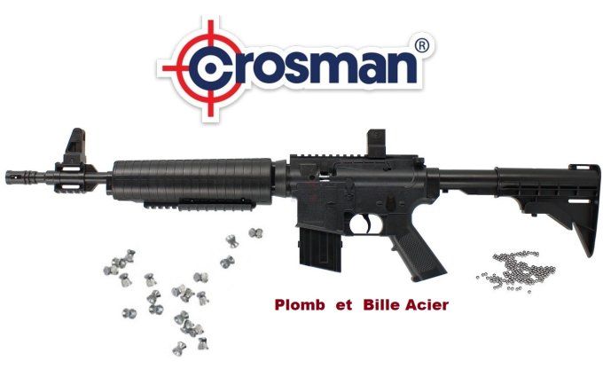 Fusil Mitrailleur  M4-177  Cal. 4.5 Bille  Acier et Plomb Diabolo