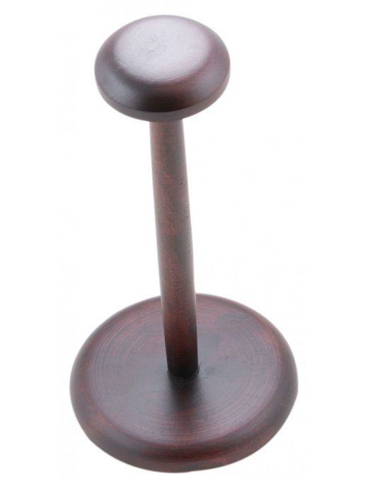 Support de Casque en bois vernis