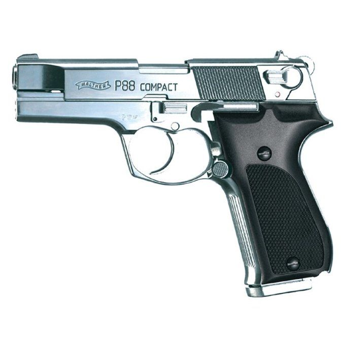 Pistolet WALTHER P88 Nickelé Chrome (Réplique)