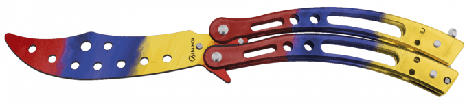 Couteau papillon Colorful Multicolor D’entrainement  lame de 9.50cm