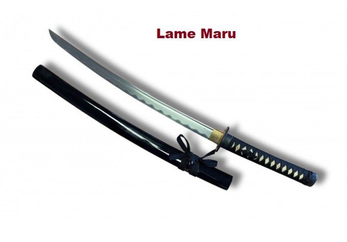 Wakisashi seigi forgé Lame maru / couleur noir
