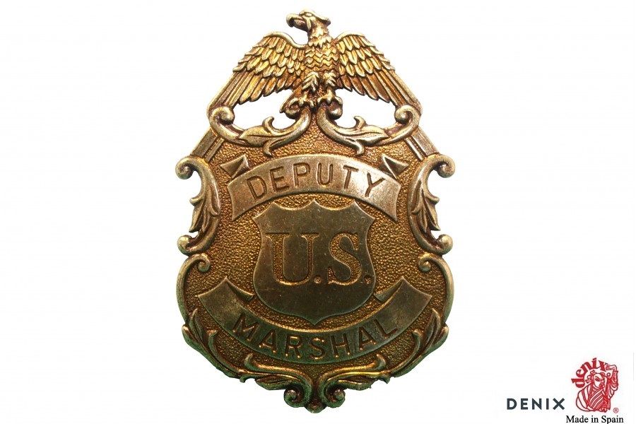 Badge de Marshalle Deputy doré avec aigle