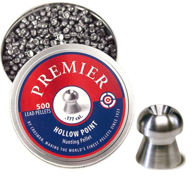 PLOMB  Crosman Premier  HOLLOW  POINT   4.5 mm  Boite de 500