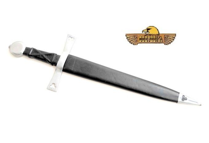 Dague Gothique forgée avec fourreau cuir