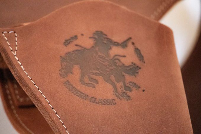 Ceinturon holster (BUSCADERO  PIETTA) Marron pour 1 revolver western