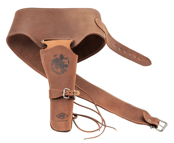 Ceinturon holster (BUSCADERO  PIETTA) Marron pour 1 revolver western