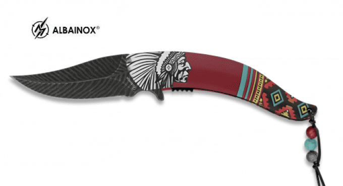 Couteau Pliant Indian 3D  Lame de 9 cm