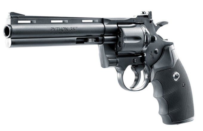 Revolver  Colt python 357 – 11.40 pouces  au Co2  / Cal 4.5  plomb & Billes Acier