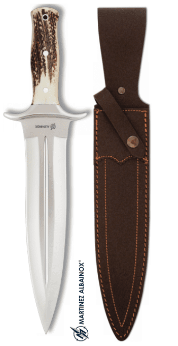 Couteau de chasse 36 cm manche corne de cerf