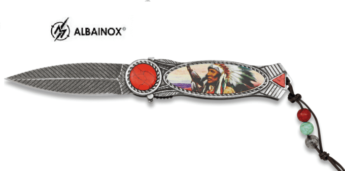 Couteau pliant chef indien  lame de 8.5 cm