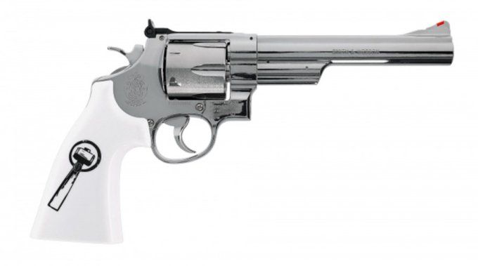 Revolver  Smith & Wesson  629 Trust  ME  6.5’’  Finition  NICKELEE  co2 / Cal 4.5 Plomb