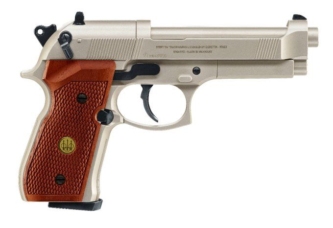 Beretta M92 FS NICKELE - BOIS Cal. 4.5 mm Plombs diabolo