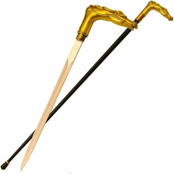 Canne épée Tëte de Cheval– Couleur Argent ou Doré