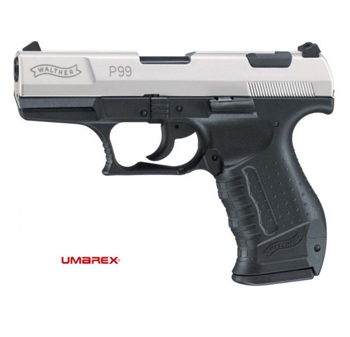 Pistolet WALTHER P99 Bicolor Chrome 15 coups (Réplique)