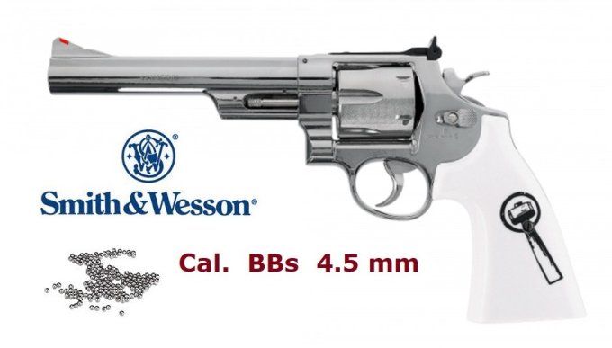 Revolver  Smith & Wesson  629 Trust  ME  6.5’’  Finition  NICKELEE  *Co2  Billes Acier * Cal 4.5
