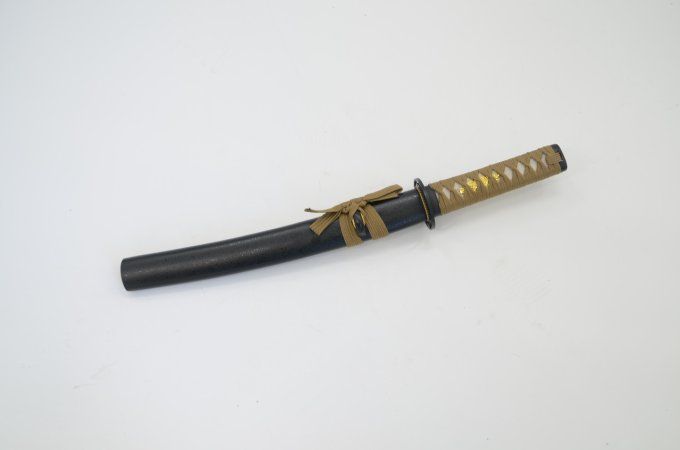 TANTO  Forgé Lame trempée noir et beige