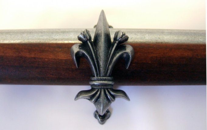 Support Mural Fleur de Lys gris