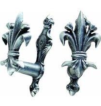 Support Mural Fleur de Lys gris