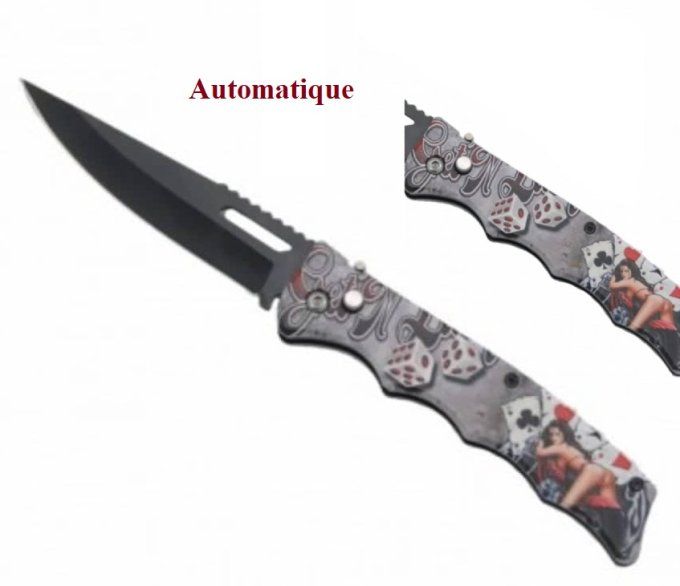 Couteau Pliant Poker Lame de 10 cm