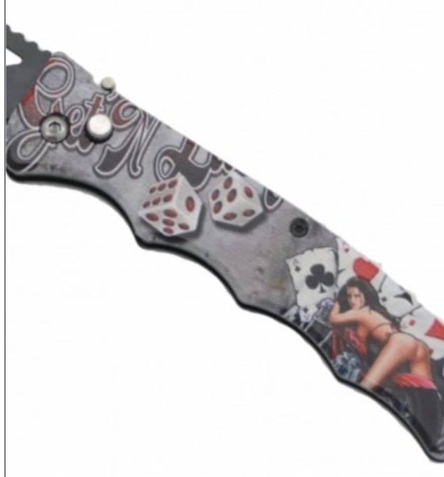 Couteau Pliant Poker Lame de 10 cm