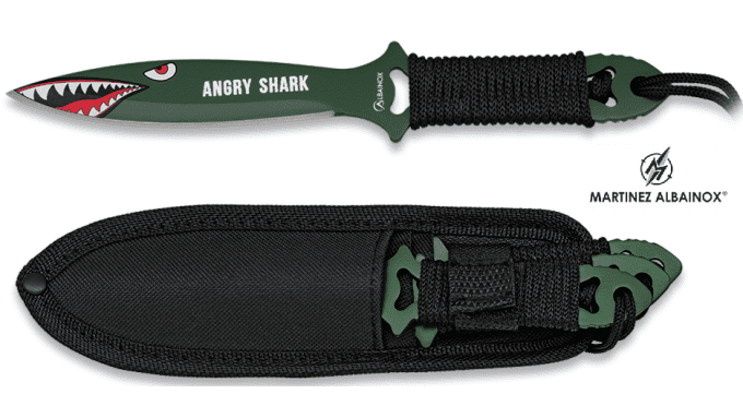 Set de 3 Couteaux de lancer SHARK lame de 10 cm