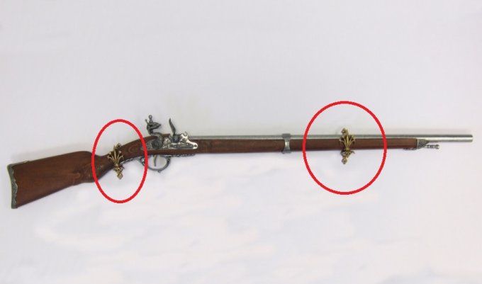 Support Mural Fleur de Lys  Doré