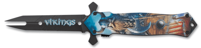 Couteau pliant Vikings lame Fourchette  de 9 cm