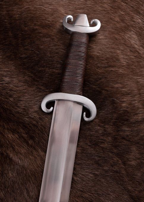 Epée de Frappe Viking- Langsax Petersen typeG avec fourreau cuir