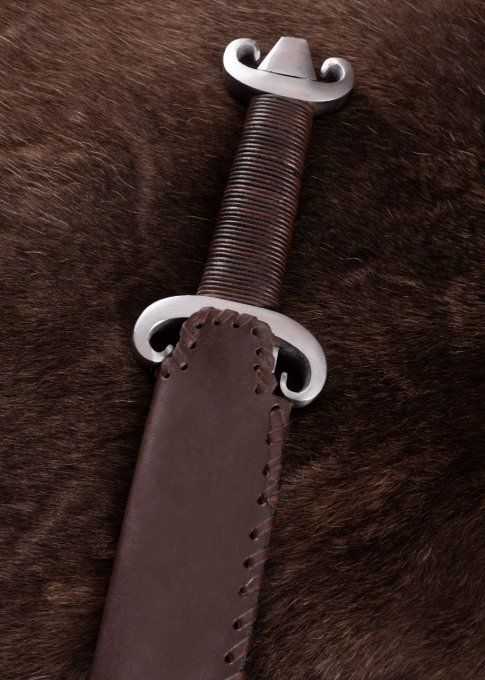 Epée de Frappe Viking- Langsax Petersen typeG avec fourreau cuir