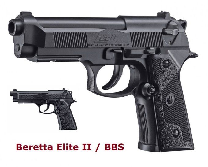Pistolet Co2 Beretta elite II  Cal 4.5 BB