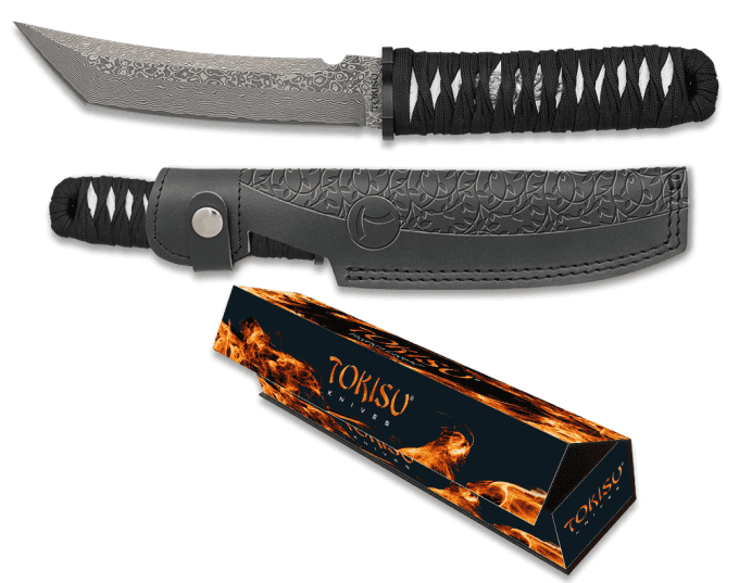 Poignard tactique lame Damassé Tanto  de 15.30 cm « TOKISU »