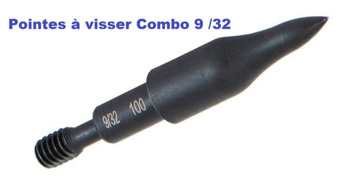 Pointes  à visser combo  9/32  - 100 Grains gr