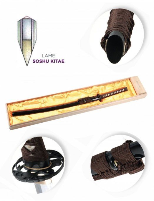 Katana Saruta-hiko Brun Lame SOSHU KITAE