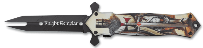 Couteau pliant Templier lame Fourchette  de 9 cm
